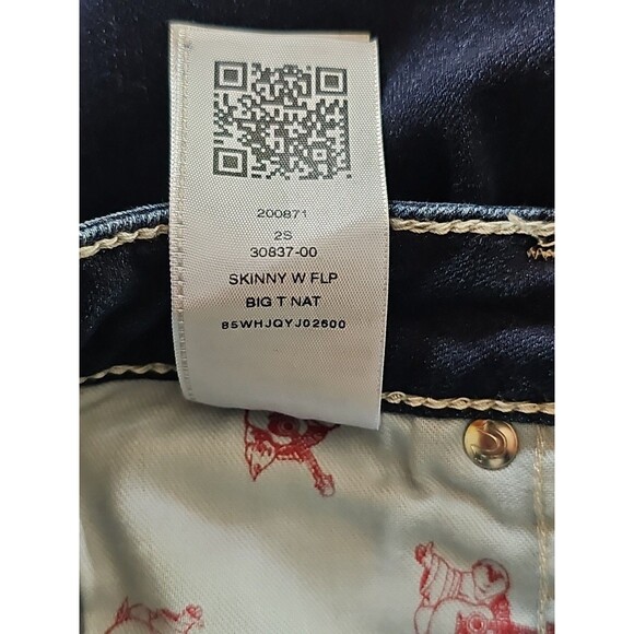 True Religion Jeans Women's Blue Denim Skinny Size 24 NWT - Picture 10 of 10